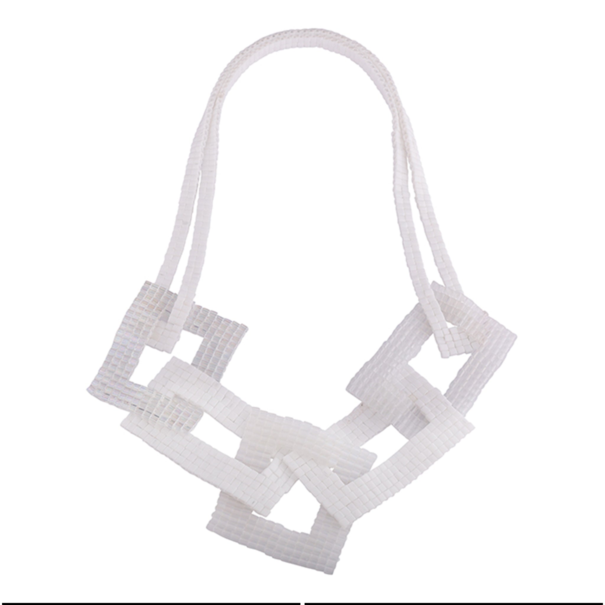 Nwene Pendant Necklace Constructed in Glass Beads
